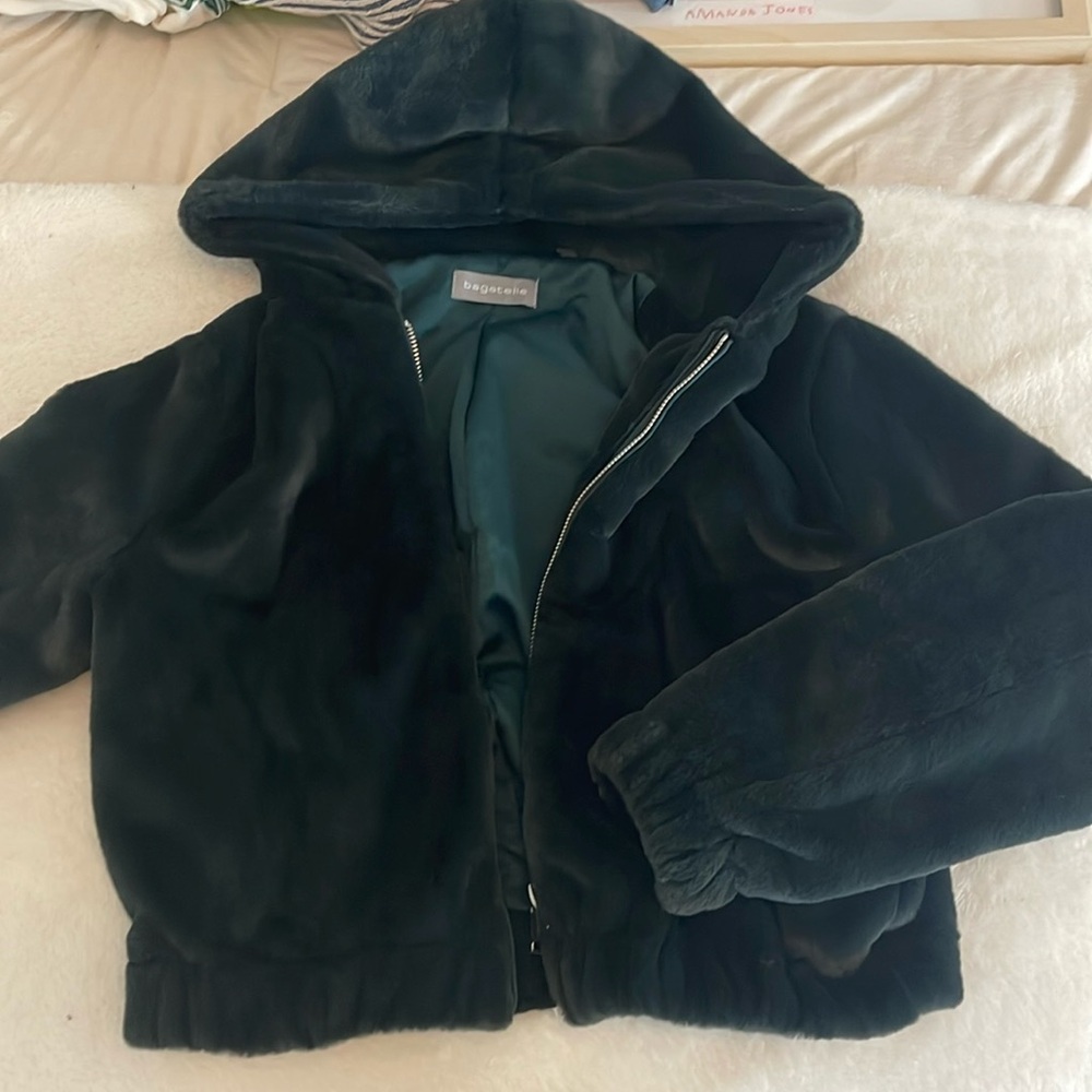 Bagatelle faux fur zip hoodie